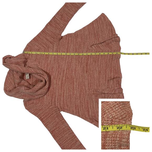 Anthropologie Postmark Maurisa Cowlneck Waffle Knit Top - Pink - Small - Picture 4 of 16